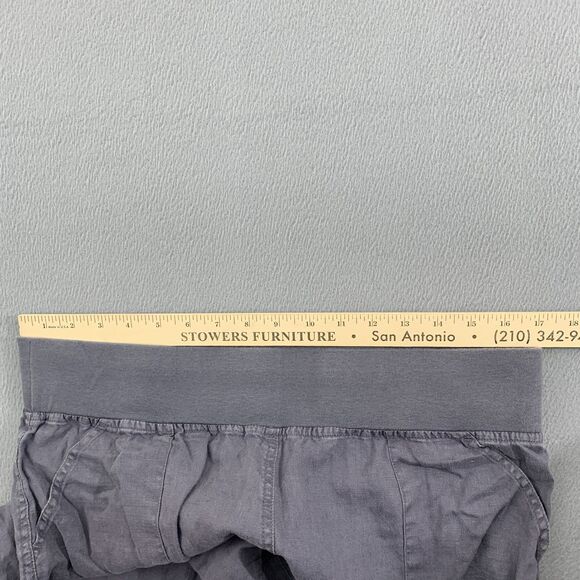 Allen Allen Pants Womens Large Gray Linen Wide Leg Pull On Casual Relaxed Fit - Picture 8 of 14